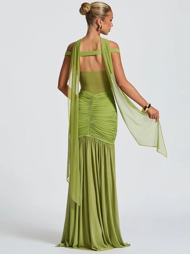 Mozision Sexy Maxikleid Damen – Schulterfrei, Rückenfrei, Party-Look 2025