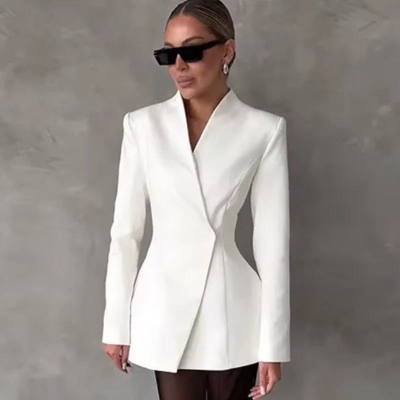 Blazer & Rock Set Damen – Weißer Anzug mit Tüllrock, Elegant 2025