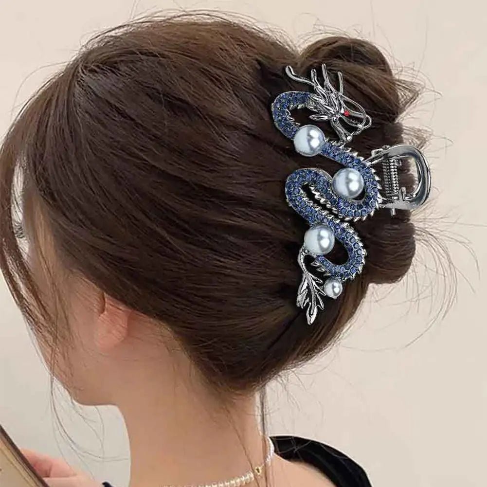 Drachen Haar Klaue mit Perle, Haarspange