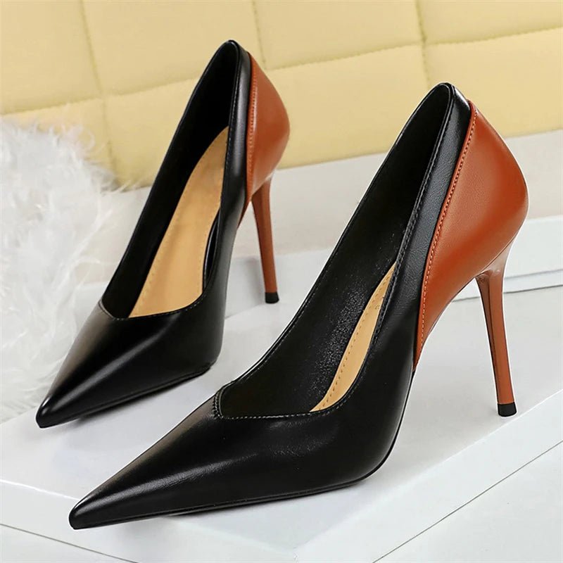 Elegante Damen High Heels mit Spitze & dünnem Absatz