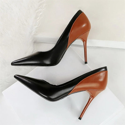 Elegante Damen High Heels mit Spitze & dünnem Absatz
