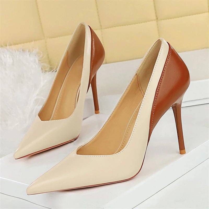 Elegante Damen High Heels mit Spitze & dünnem Absatz