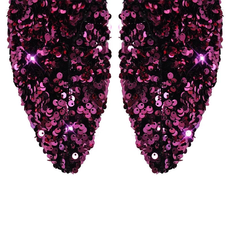 Glamouröse Overknee-Stiefel mit Farbverlauf & Glitzer