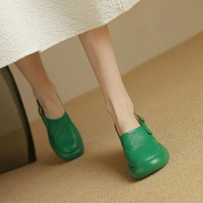 High Heels mit rundem Absatz & runder Kappe