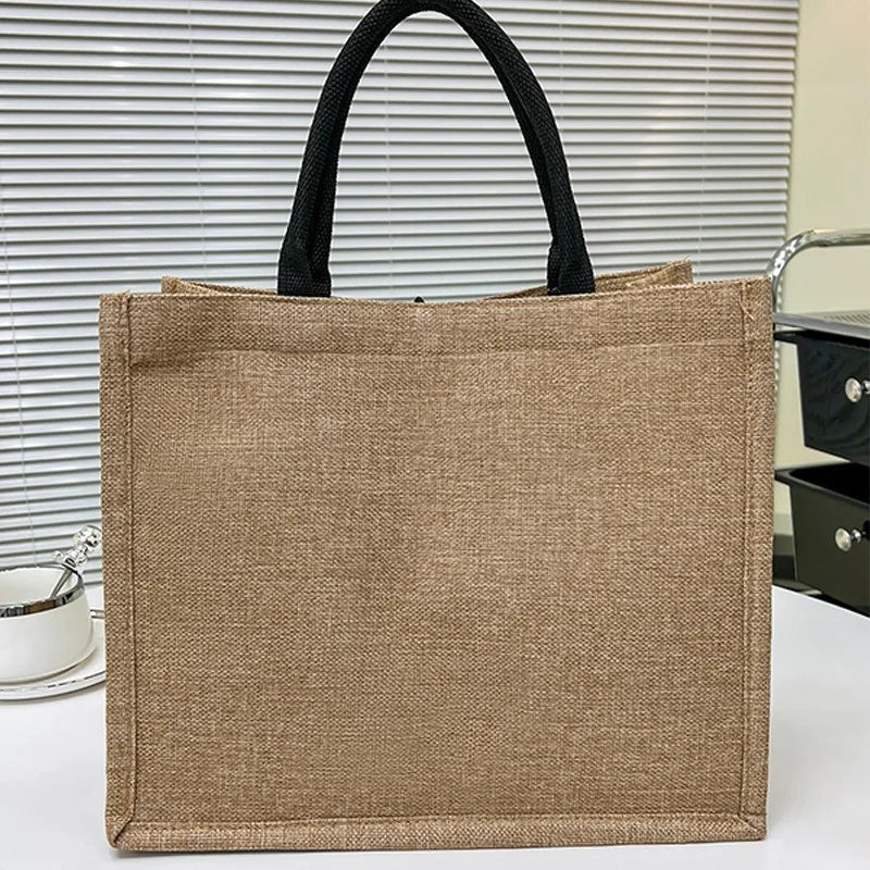 Leichte Canvas-Tote-Bag mit handbemaltem Muster