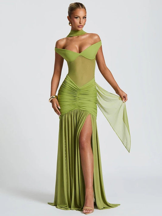 Mozision Sexy Maxikleid Damen – Schulterfrei, Rückenfrei, Party-Look 2025