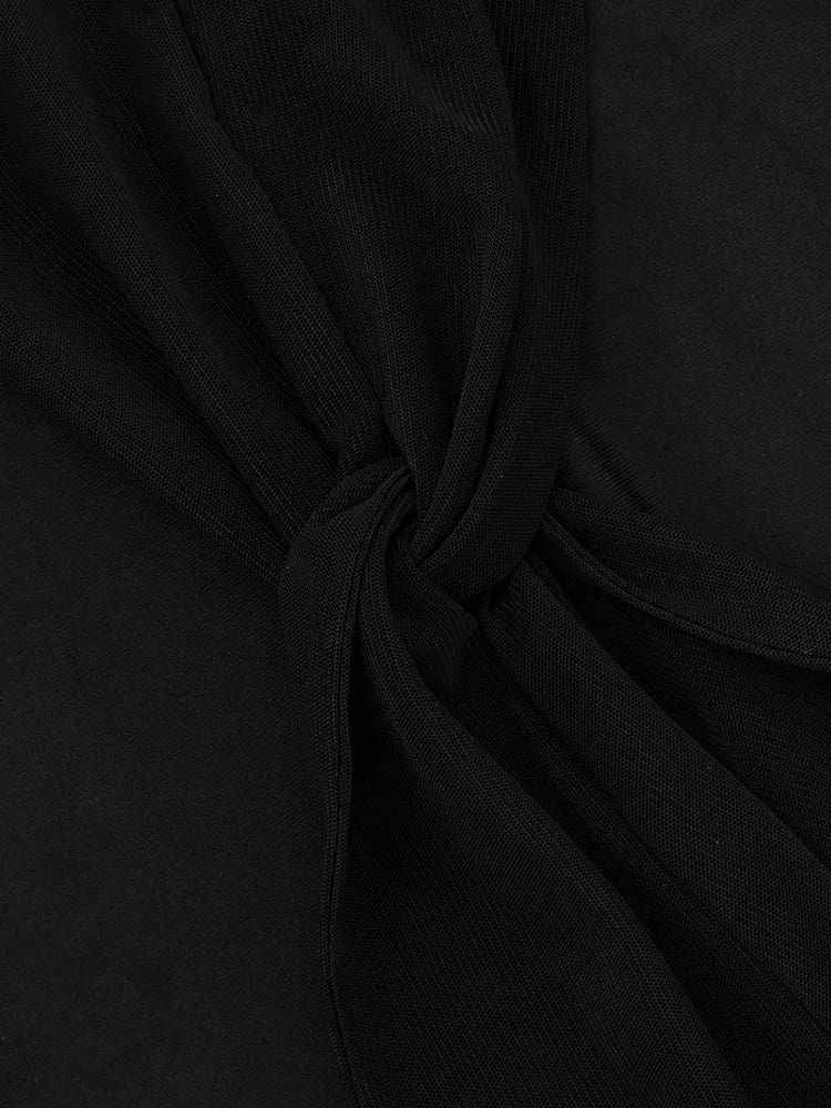 Sexy trägerloses Mesh-Maxikleid – Rückenfrei, Schlank-Effekt, Sommer-Urlaub-Look