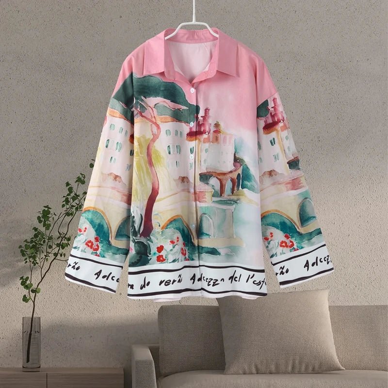 Sommer Zweiteiler: Print-Hemd & Shorts Set – Casual & Trendy