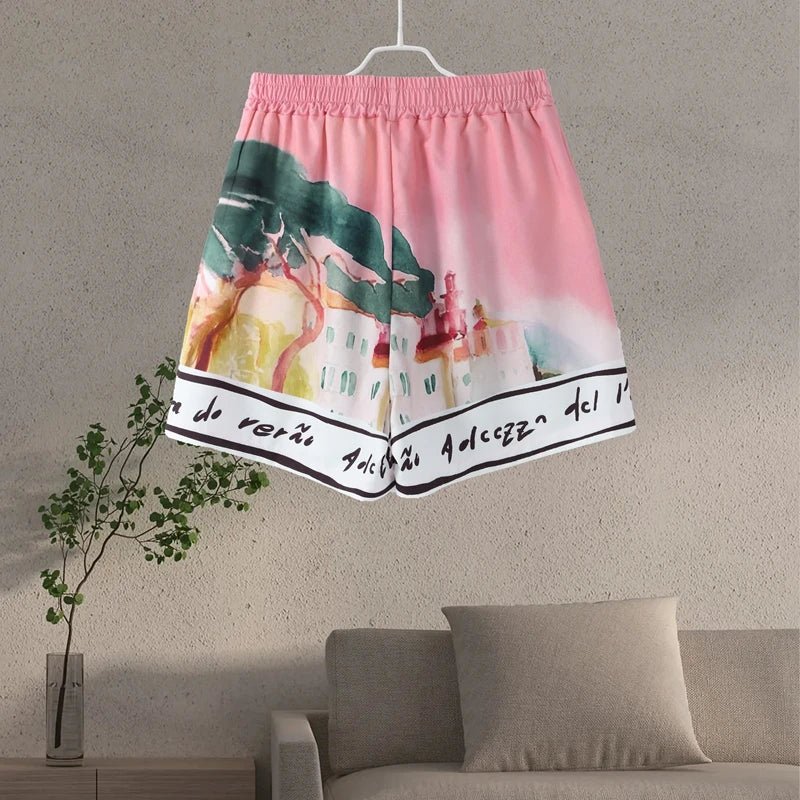 Sommer Zweiteiler: Print-Hemd & Shorts Set – Casual & Trendy