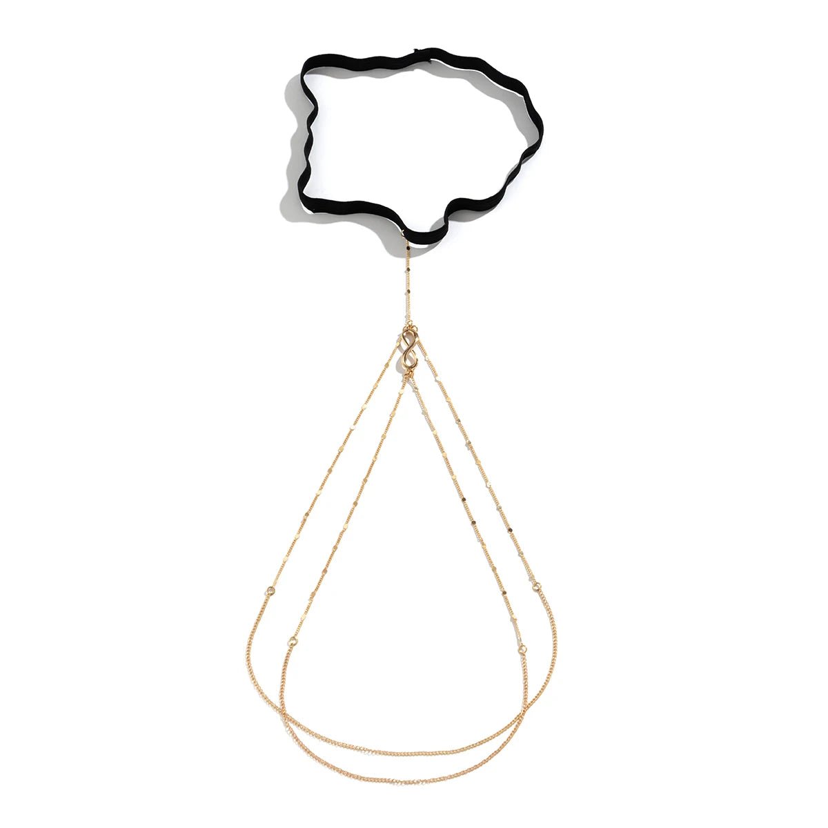 Verstellbare Oberschenkelkette in Gold – Sexy Strumpfband-Schmuck für Damen