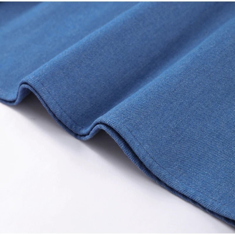 Vintage Damen Sommerkleid – Rückenfrei, Denim, Blau, Lässig