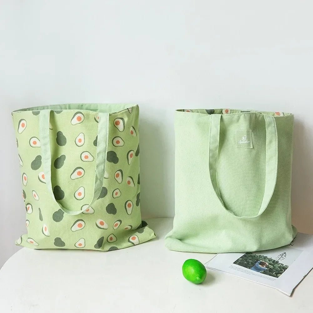 Wendbare Einkaufstasche aus Canvas – mit Frucht-Prints
